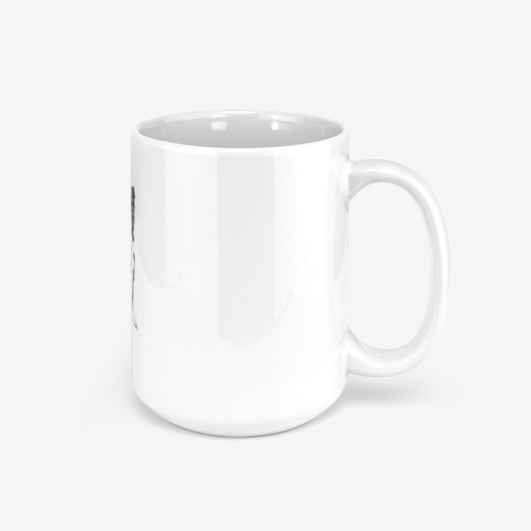 Minimalist Lying Border Collie Classic Glossy Mug - Areabloom Chic Design