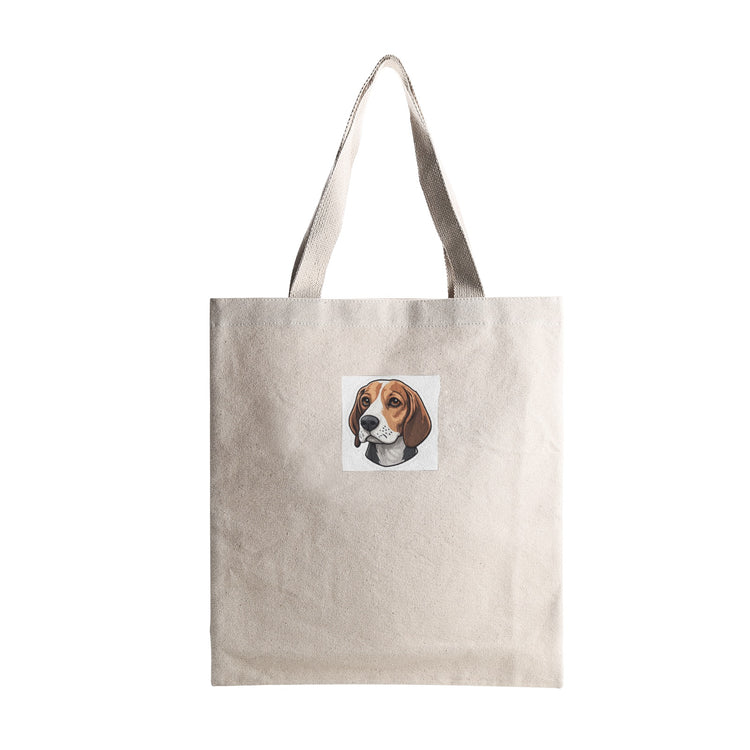 Minimalist Beagle Head Portrait Tote Bag - Areabloom Chic Design