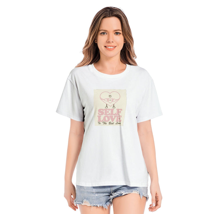 Self Love Is The Best Love" Retro Heart Graphic Tee