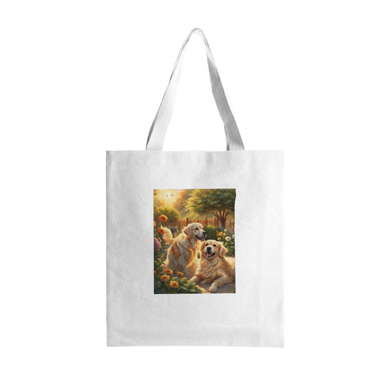 Artistic Golden Retriever Pair Garden Tote Bag - Areabloom Design
