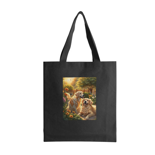 Artistic Golden Retriever Pair Garden Tote Bag - Areabloom Design