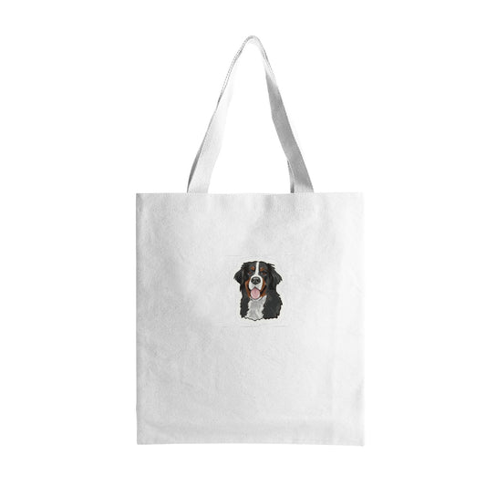 Minimalist Bernese Mountain Dog Head Tote Bag - Areabloom Chic Design