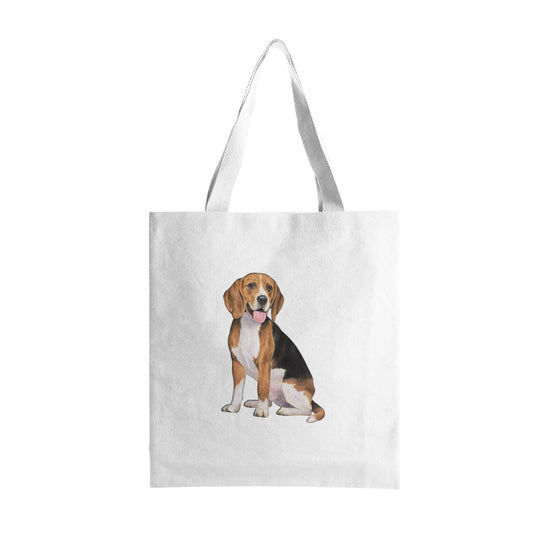 Detailed Beagle Portrait Tote Bag - Modern Canine Art by Areabloom